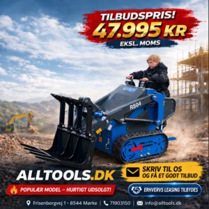 RIPPA RS04 minilæsser med Kubota motor – kompakt minilæsser til byggeri, landbrug og smalle arbejdsområder
