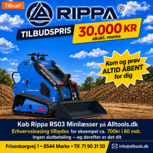 Rippa RS03 minilæsser med skovl på tilbud hos Alltools.dk”